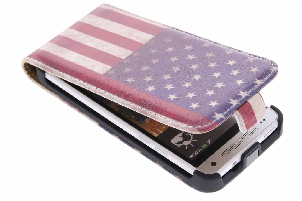 Image of Amerikaanse vlag design flipcase HTC One Mini