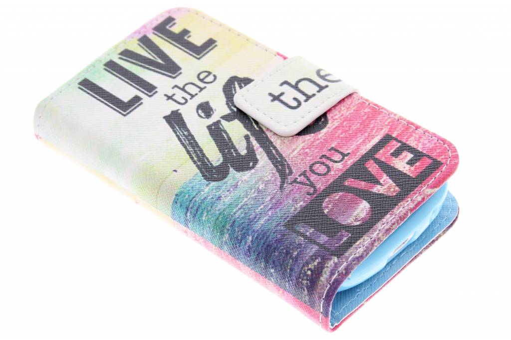 Image of Live the life design TPU booktype hoes voor de Samsung Galaxy Fame