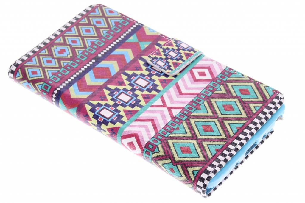 Image of Aztec design design TPU booktype hoes voor de Samsung Galaxy Note 4