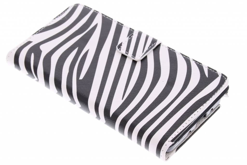 Image of Zebra design design TPU booktype hoes voor de Samsung Galaxy Note 4