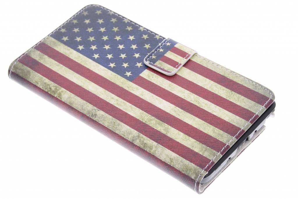 Image of Amerikaanse vlag design design TPU booktype hoes voor de Samsung Galaxy Note 4