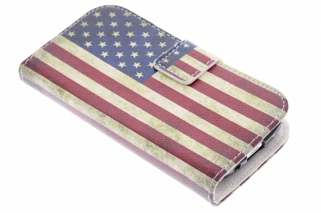 Image of Amerikaanse vlag design TPU booktype hoes Samsung Galaxy S3 Mini