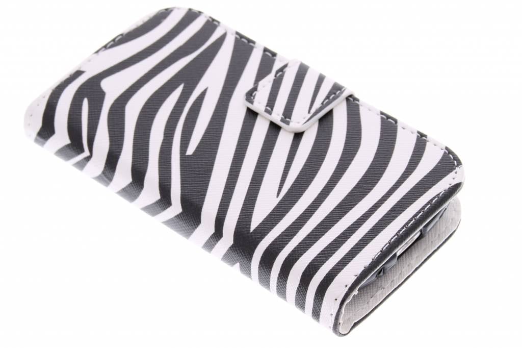 Image of Zebra design TPU booktype hoes Samsung Galaxy S3 Mini