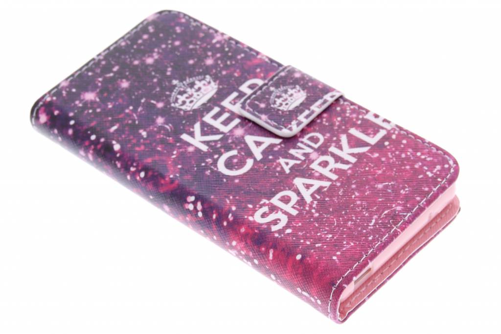 Image of Keep Calm and Sparkle design TPU booktype hoes voor de Sony Xperia Z3 Compact