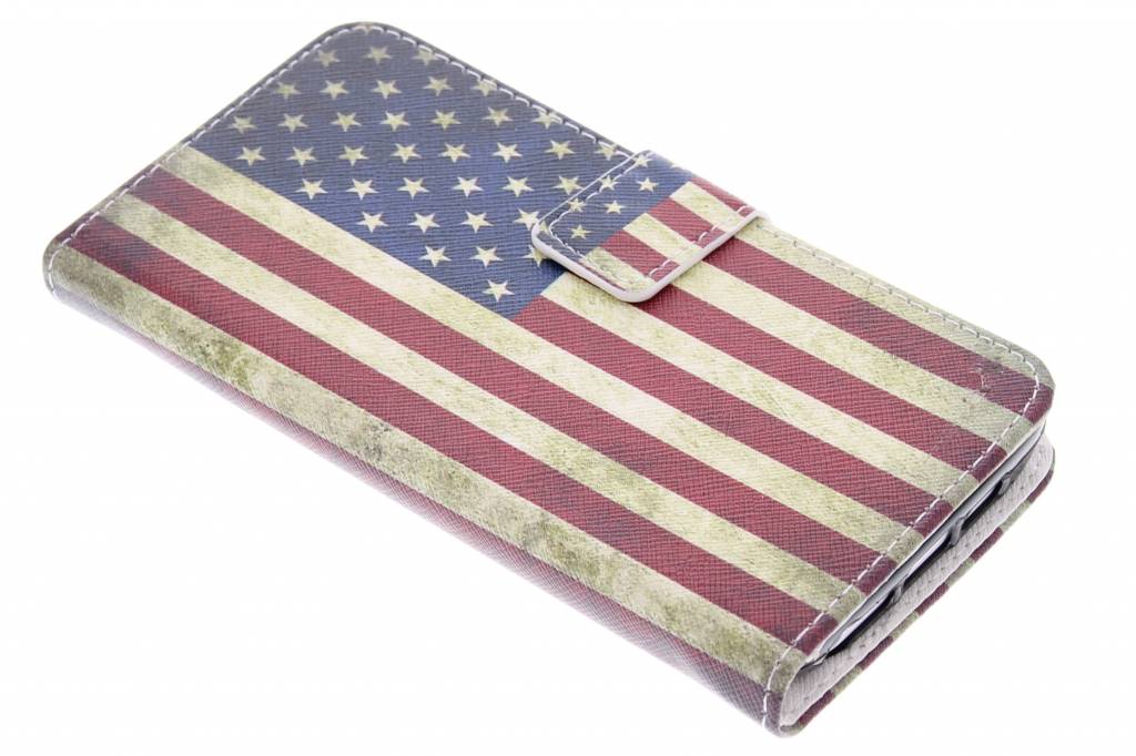 Image of Amerikaanse vlag design TPU booktype hoes voor de LG G2