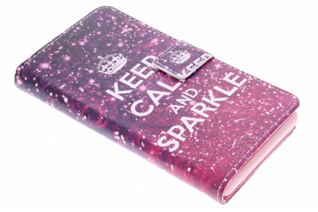 Image of Keep Calm and Sparkle design TPU booktype hoes voor de Sony Xperia Z3