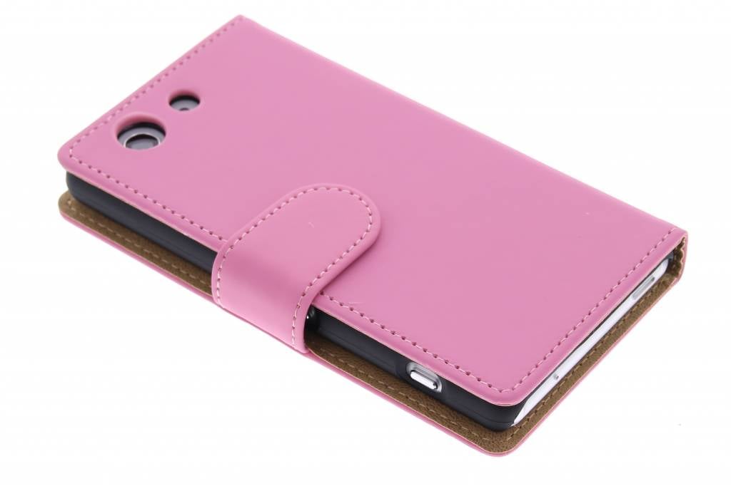 Image of Roze effen booktype hoes voor de Sony Xperia Z3 Compact