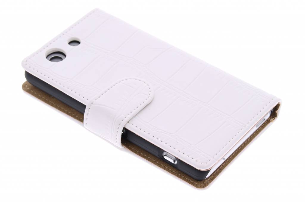 Image of Witte krokodil booktype hoes voor de Sony Xperia Z3 Compact