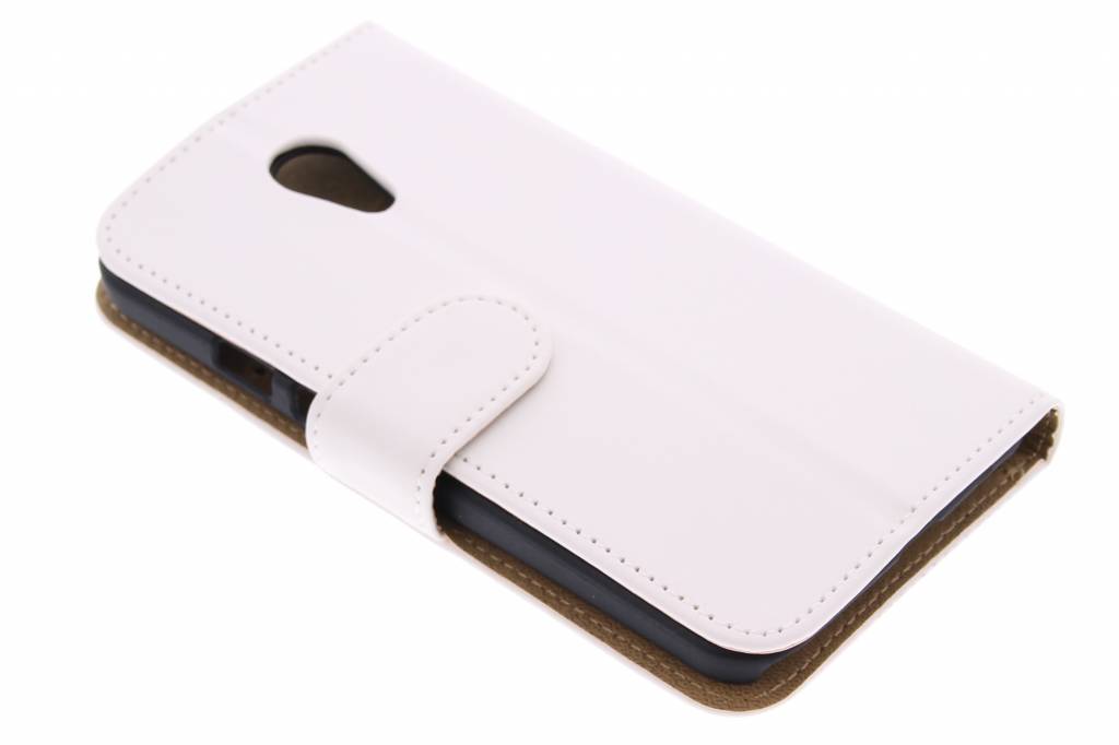 Image of Witte effen booktype hoes voor de Motorola Moto G 2nd Gen 2014