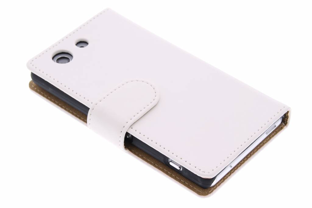 Image of Witte effen booktype hoes voor de Sony Xperia Z3 Compact