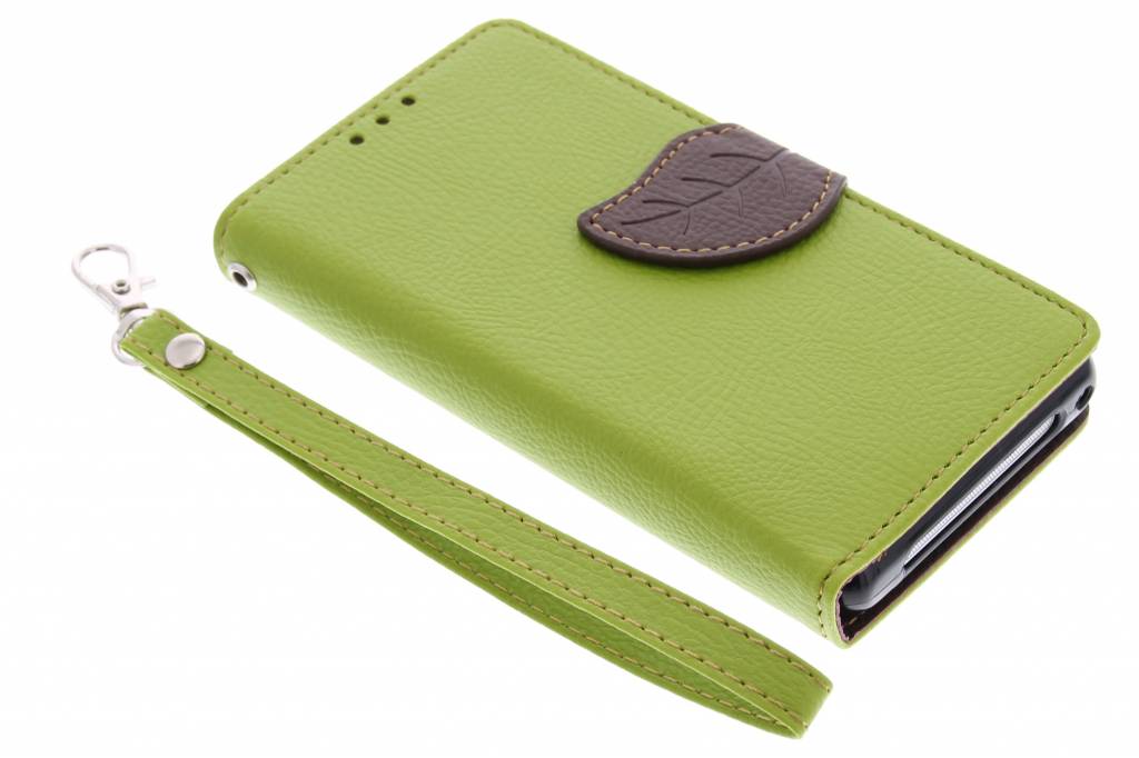 Image of Groene blad design TPU booktype hoes voor de Sony Xperia Z1 Compact