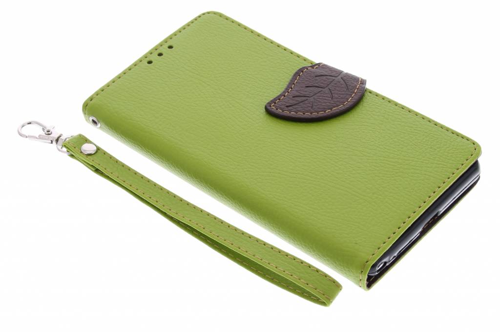 Image of Groene blad design TPU booktype hoes voor de Sony Xperia Z2