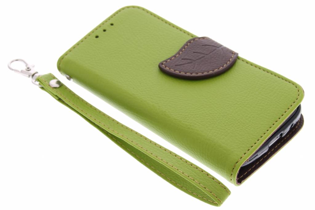 Image of Groene blad design TPU booktype hoes voor de Samsung Galaxy S4 Mini