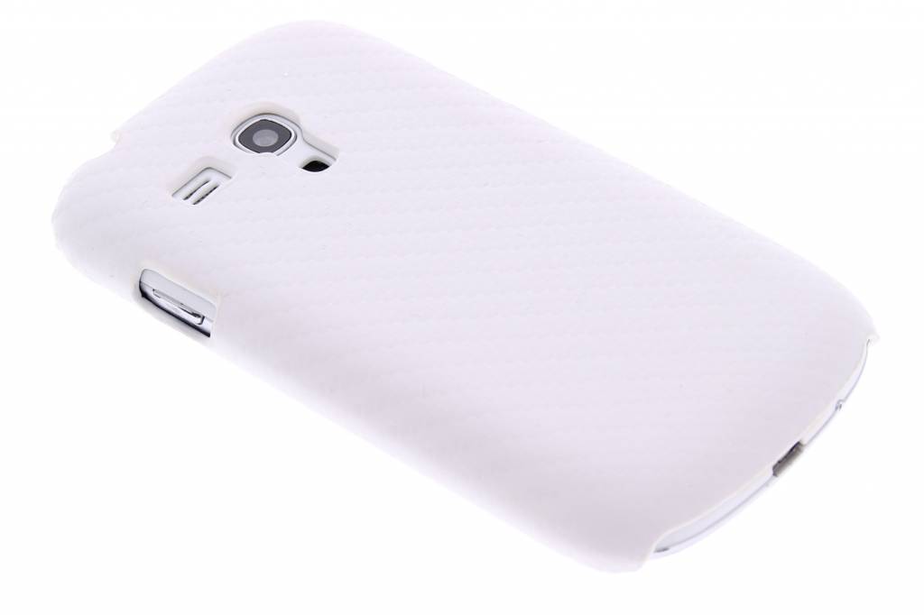 Image of Wit carbon look hardcase hoesje voor de Samsung Galaxy S3 Mini