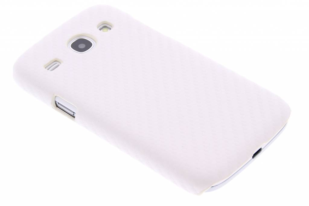 Image of Wit carbon look hardcase hoesje voor de Samsung Galaxy Core