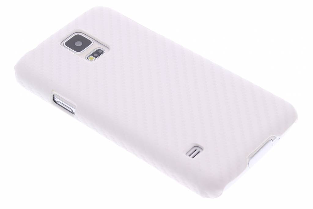 Image of Wit carbon look hardcase hoesje voor de Samsung Galaxy S5 (Plus) / Neo