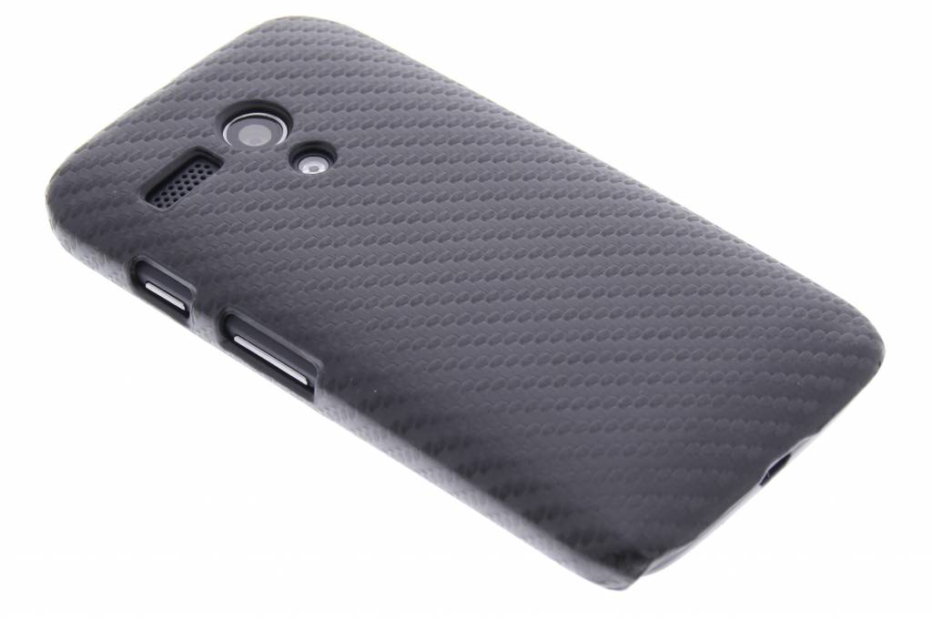 Image of Zwart carbon look hardcase hoesje voor de Motorola Moto G