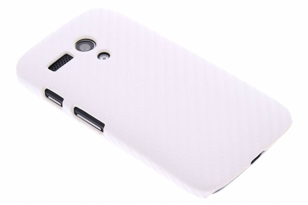 Image of Wit carbon look hardcase hoesje voor de Motorola Moto G