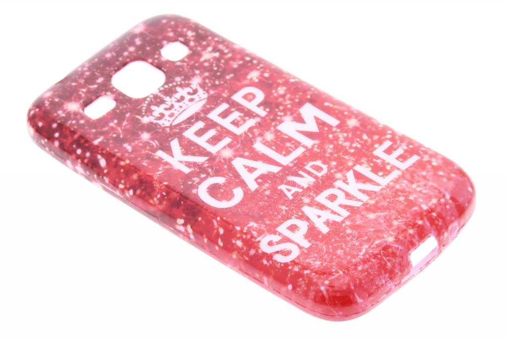 Image of Keep Calm and Sparkle design TPU siliconen hoesje voor de Samsung Galaxy Core Plus