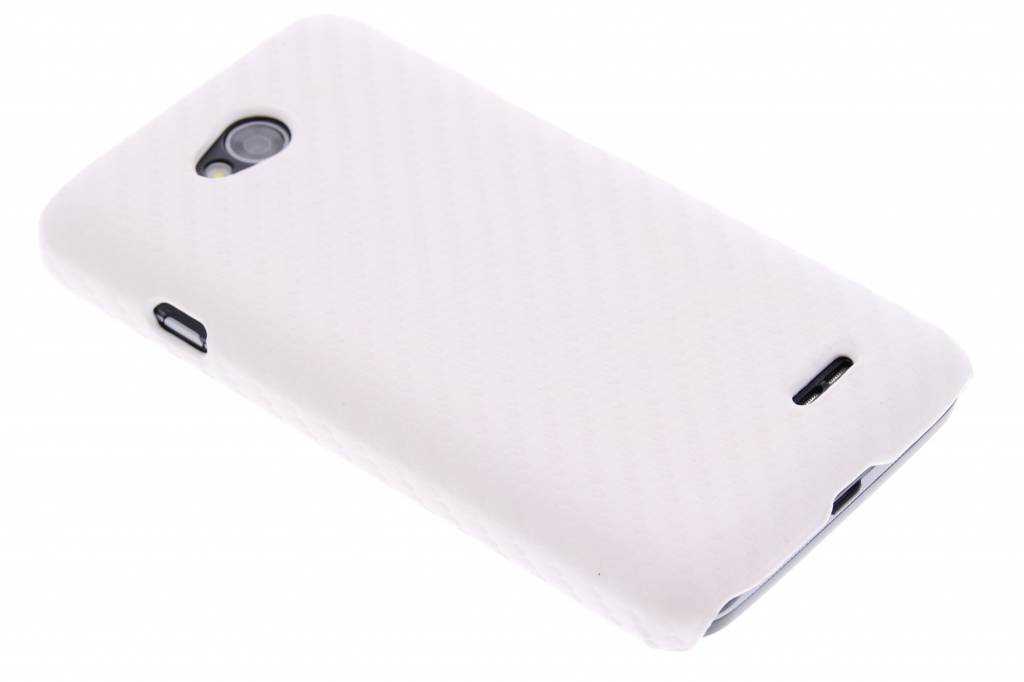 Image of Wit carbon look hardcase hoesje voor de LG L70