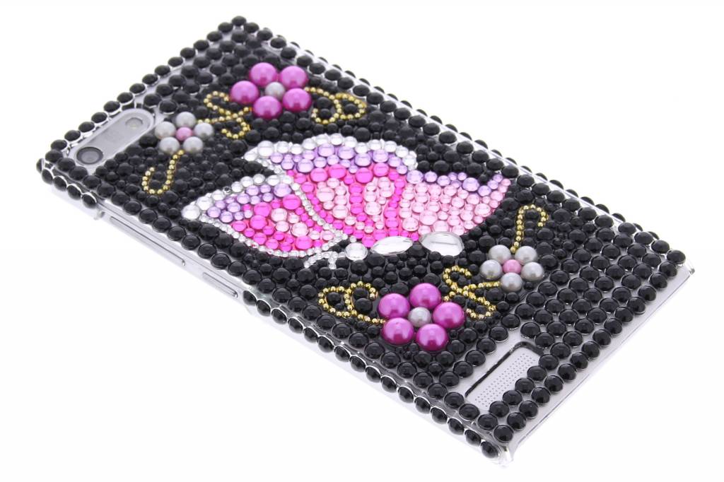 Image of Vlinder design BlingBling hardcase voor de Huawei Ascend G6