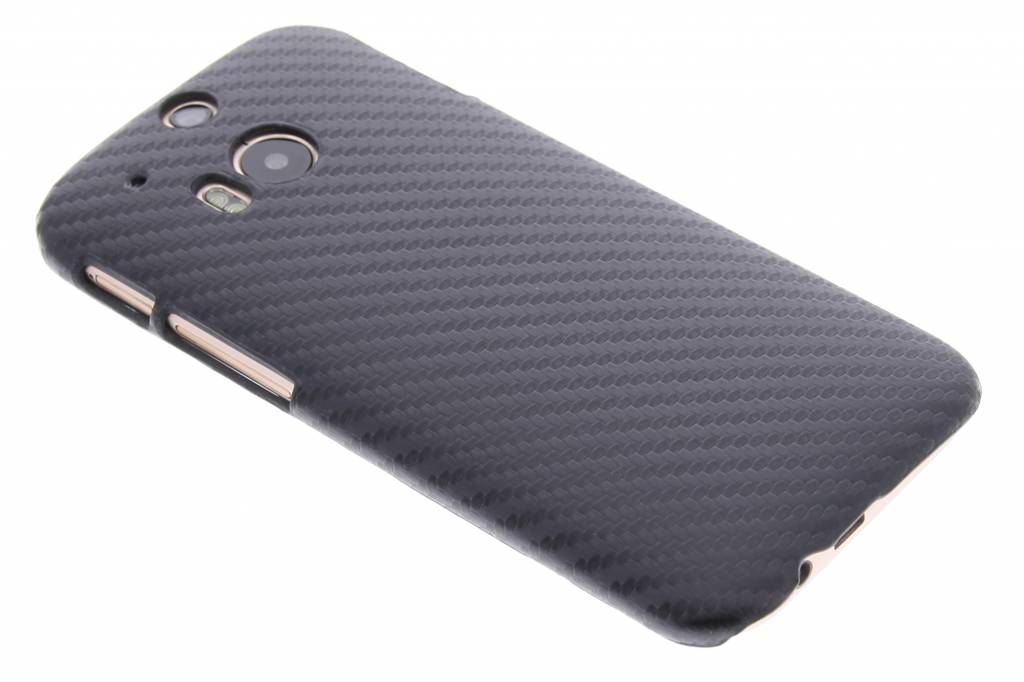 Image of Zwart carbon look hardcase hoesje voor de HTC One M8 / M8s