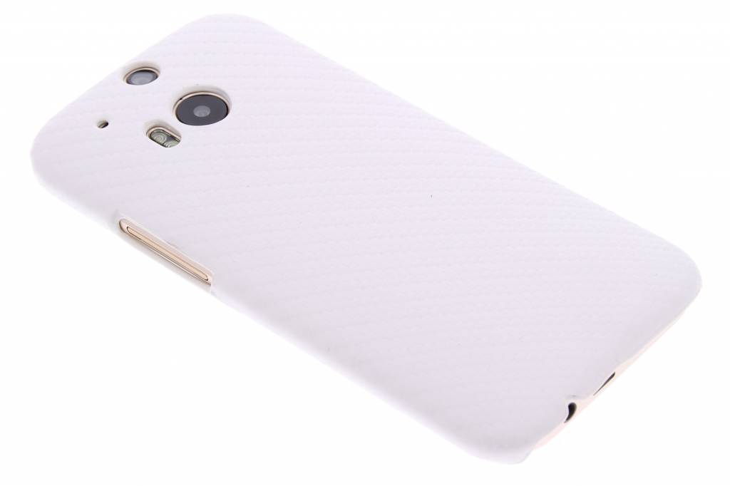 Image of Wit carbon look hardcase hoesje voor de HTC One M8 / M8s