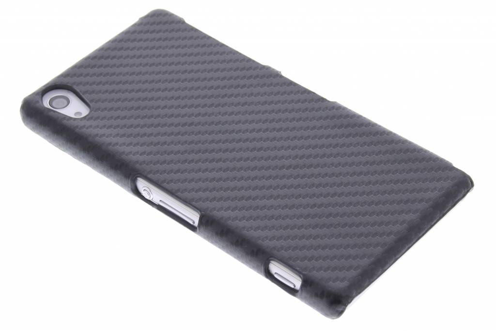 Image of Zwart carbon look hardcase hoesje voor de Sony Xperia Z2