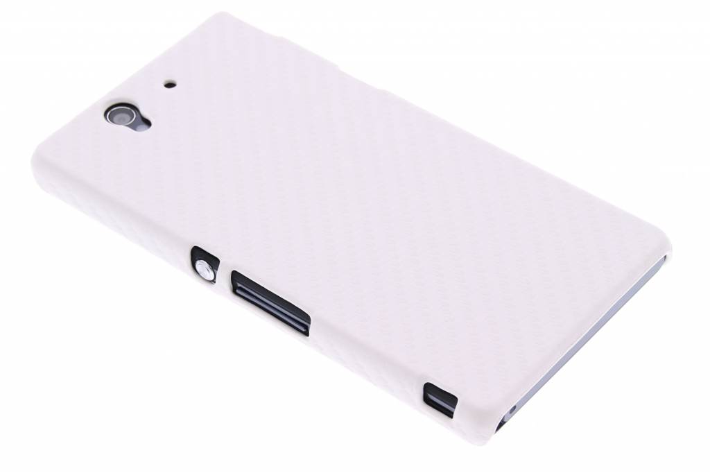 Image of Wit carbon look hardcase hoesje voor de Sony Xperia Z