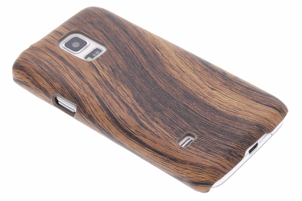 Image of Donkerbruin hout design hardcase hoesje voor de Samsung Galaxy S5 Mini