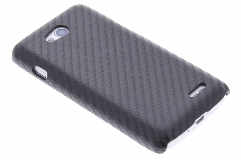 Image of Zwart carbon look hardcase hoesje voor de LG L90