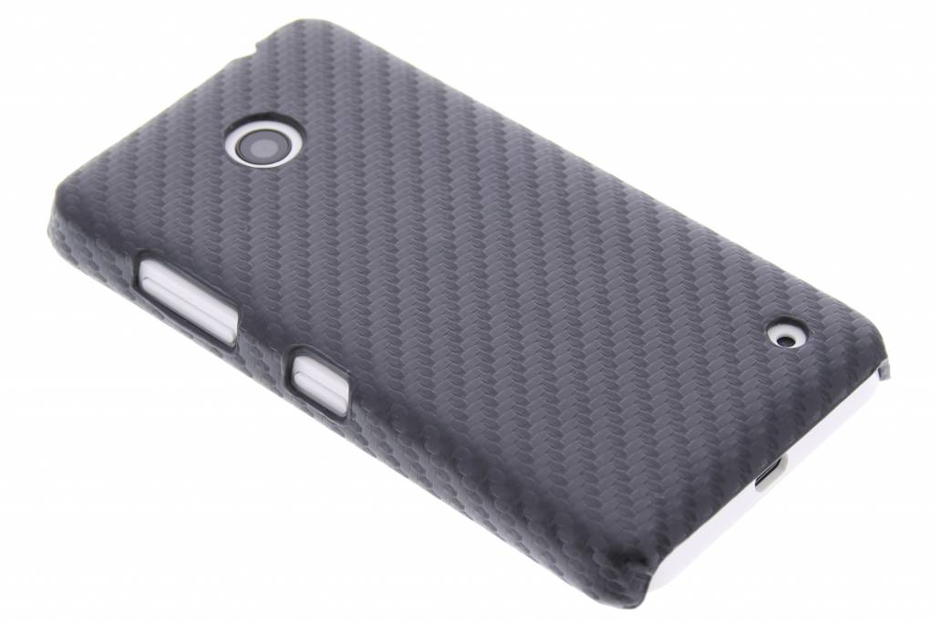 Image of Zwart carbon look hardcase hoesje voor de Nokia Lumia 630 / 635