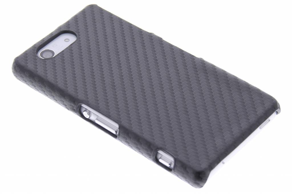 Image of Zwart carbon look hardcase hoesje voor de Sony Xperia Z3 Compact