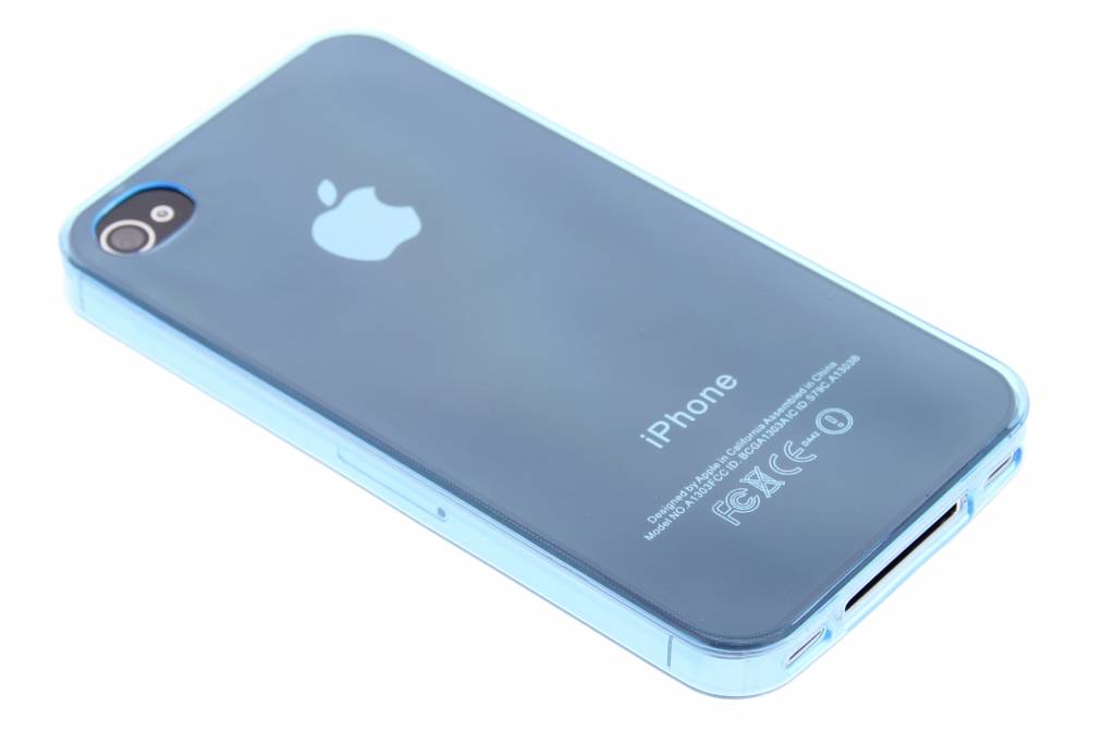 Image of Blauw ultra thin transparant TPU hoesje voor de iPhone 4 / 4s