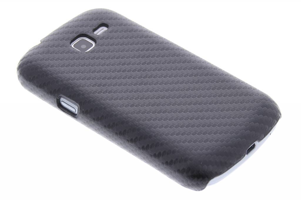 Image of Zwart carbon look hardcase hoesje voor de Samsung Galaxy Trend Lite