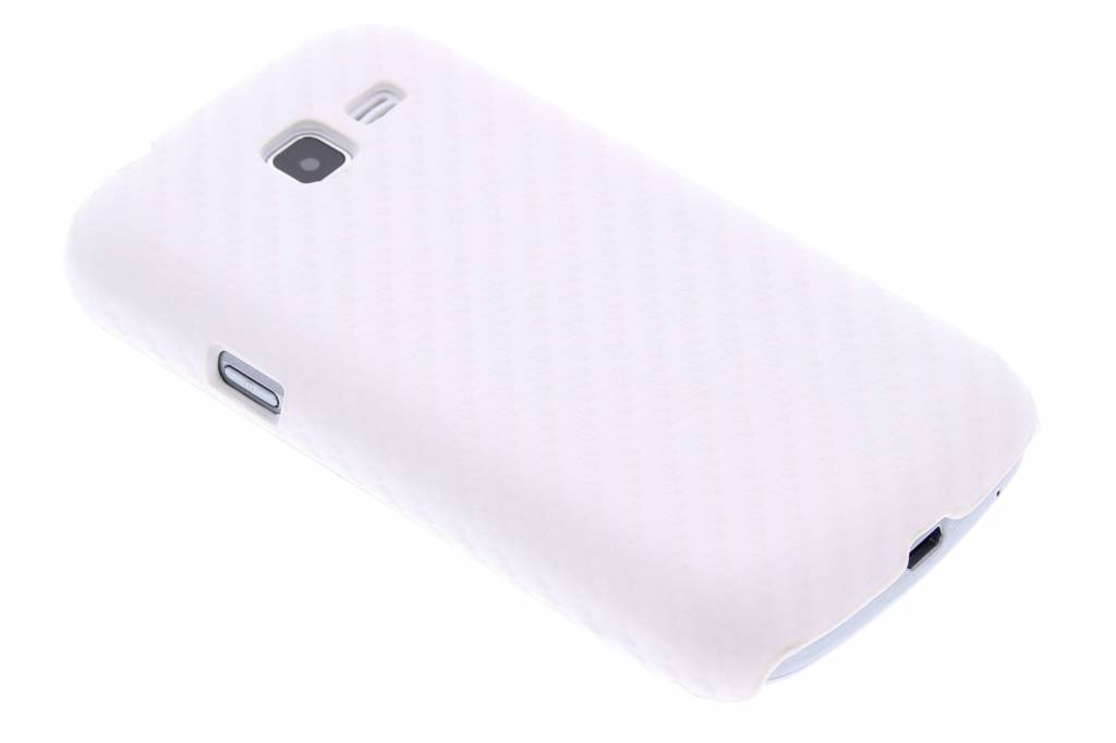 Image of Wit carbon look hardcase hoesje voor de Samsung Galaxy Trend Lite