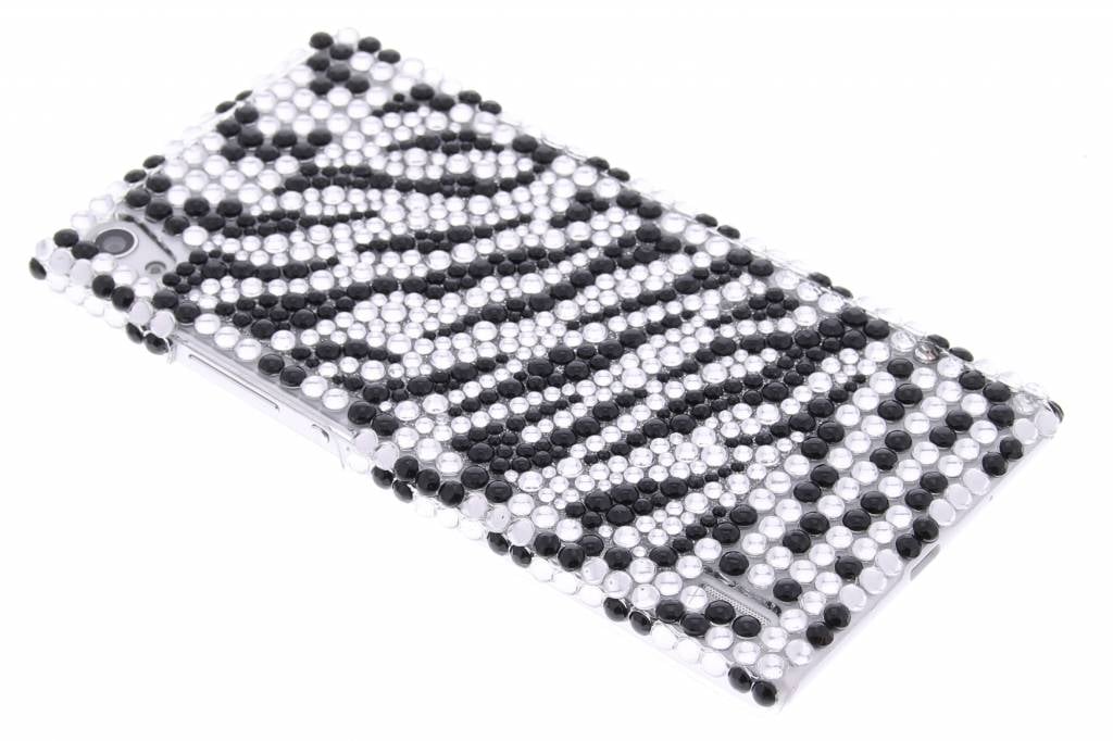 Image of Zebra BlingBling hardcase hoesje met strass steentjes voor de Huawei Ascend P7