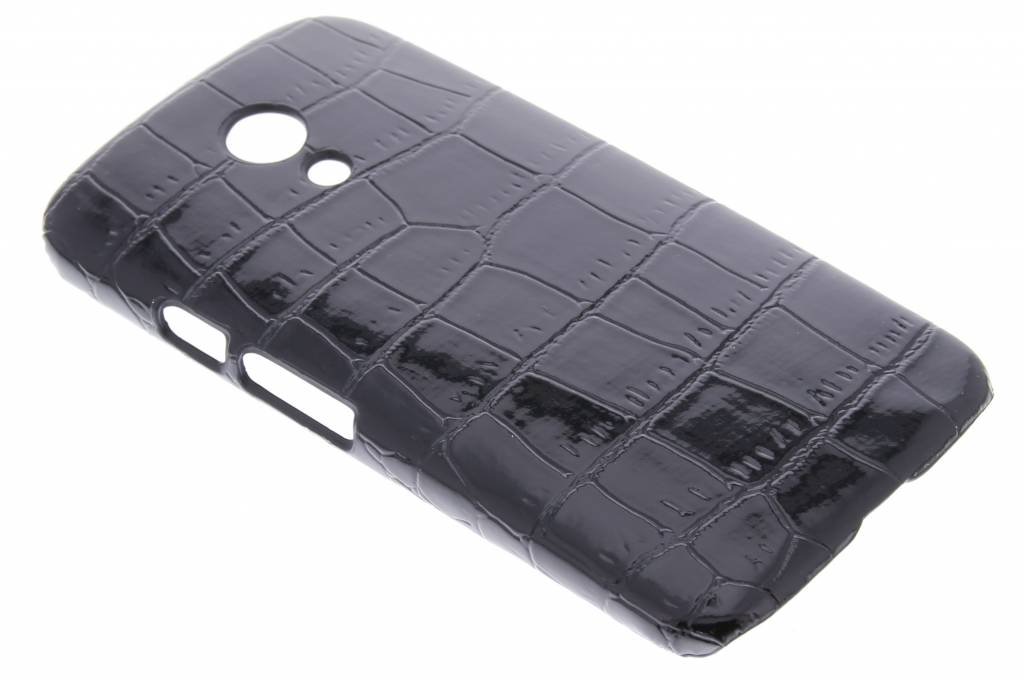 Image of Zwart krokodil design hardcase hoesje voor de Motorola Moto G 2nd Gen 2014