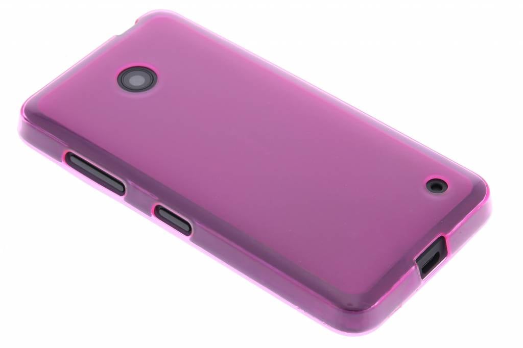 Image of Fuchsia transparant hard siliconen hoesje voor de Nokia Lumia 630 / 635