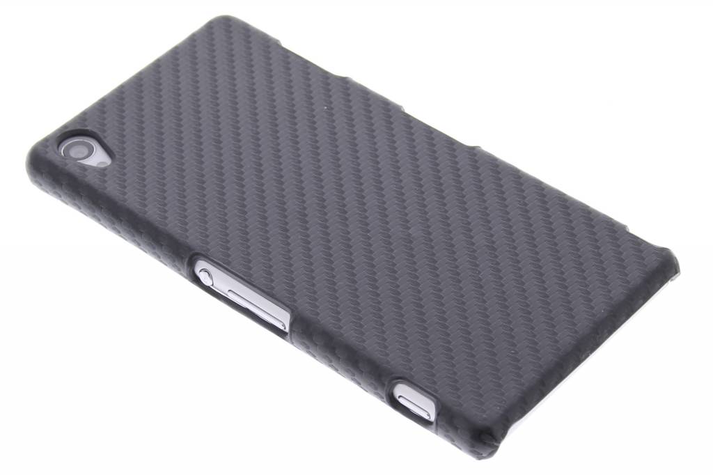 Image of Zwart carbon look hardcase hoesje voor de Sony Xperia Z3