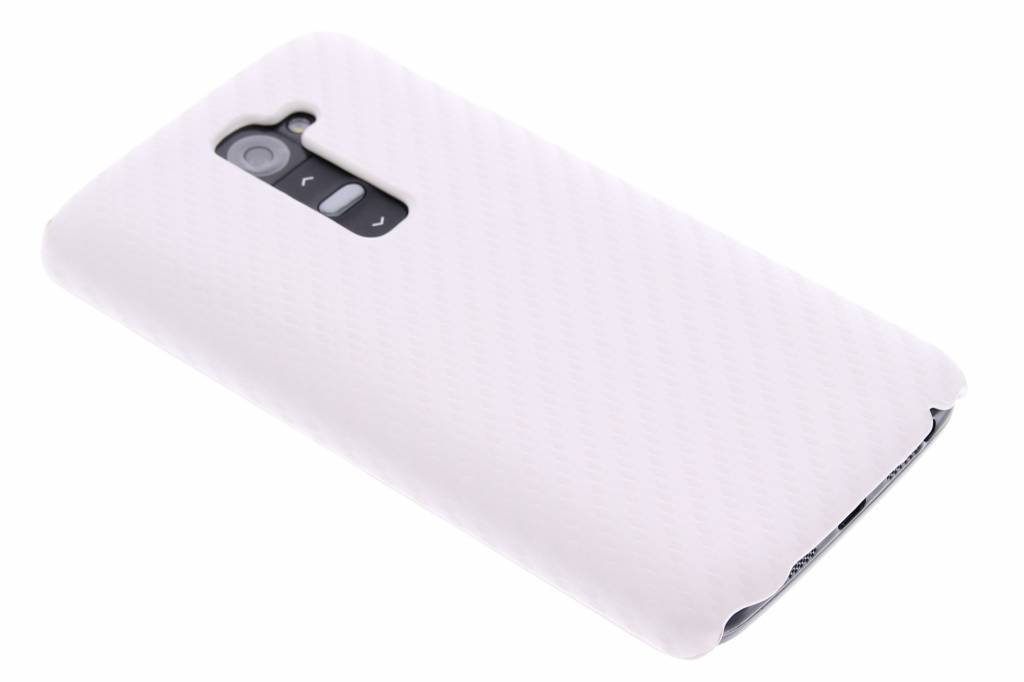 Image of Wit carbon look hardcase hoesje voor de LG G2