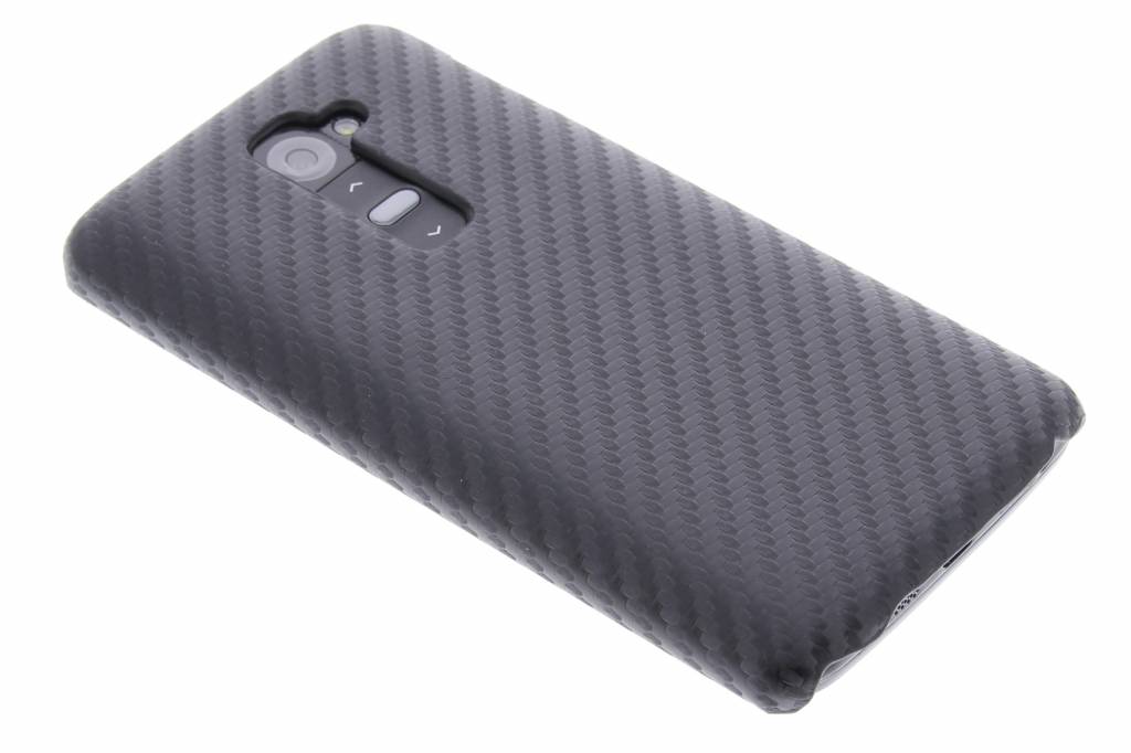 Image of Zwart carbon look hardcase hoesje voor de LG G2