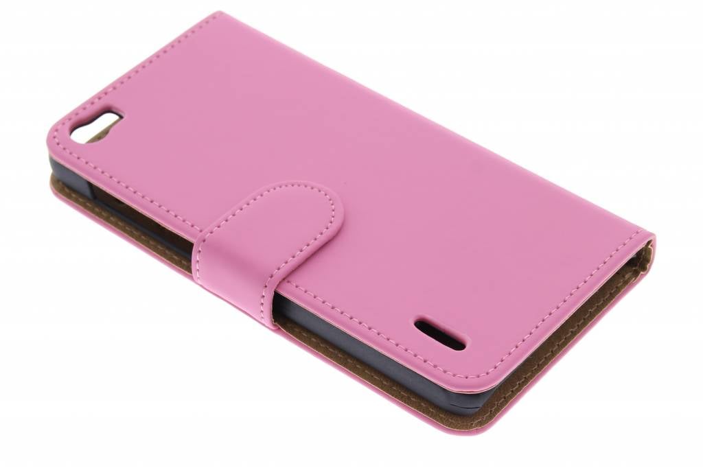 Image of Roze effen booktype hoes voor de Honor 6