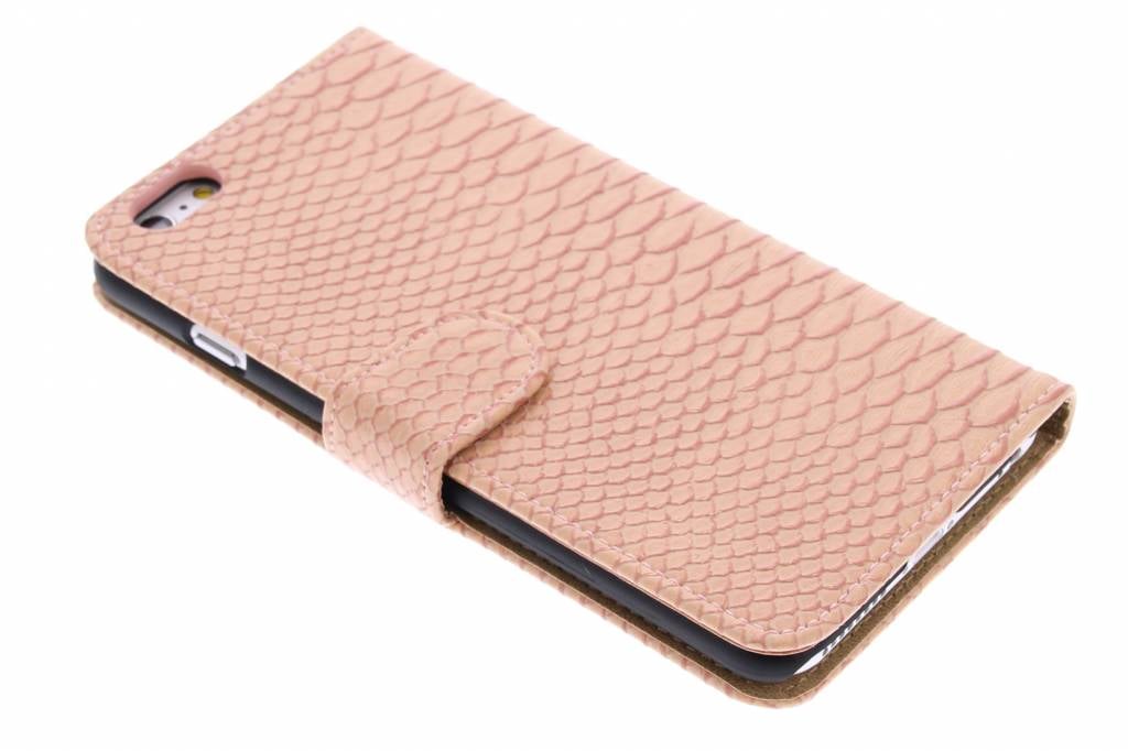 Image of Roze slangen booktype hoes voor de iPhone 6(s) Plus