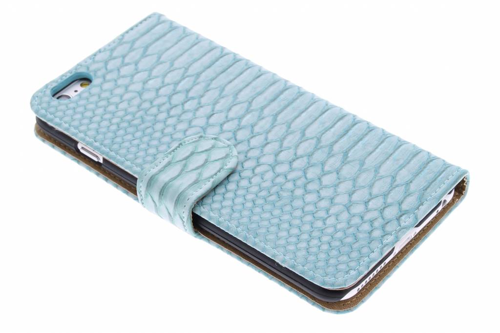 Image of Turquoise slangen booktype hoes voor de iPhone 6(s) Plus