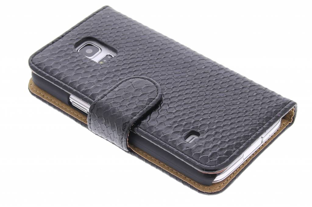 Image of Zwarte slangen booktype hoes voor de Samsung Galaxy S5 Mini