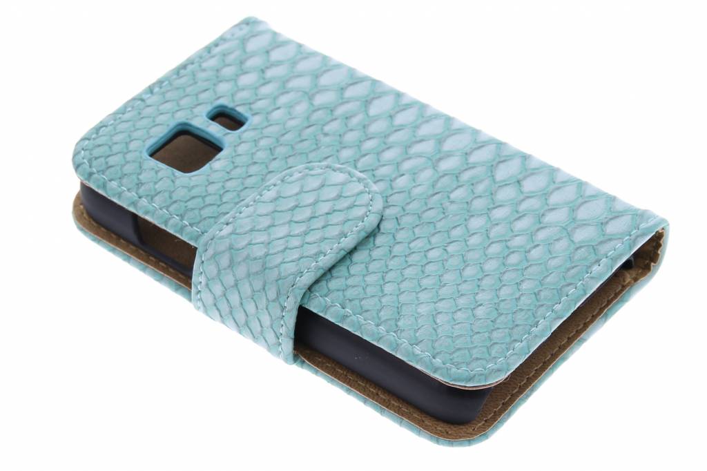 Image of Turquoise slangen booktype hoes voor de Samsung Galaxy Young 2