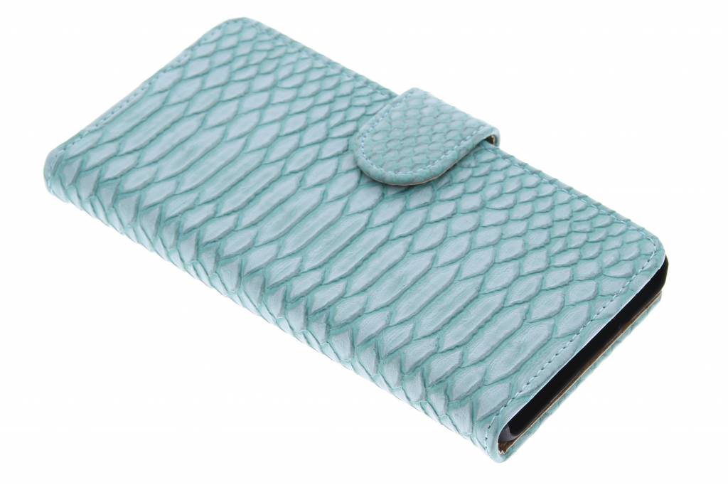 Image of Turquoise slangen booktype hoes voor de Samsung Galaxy A5