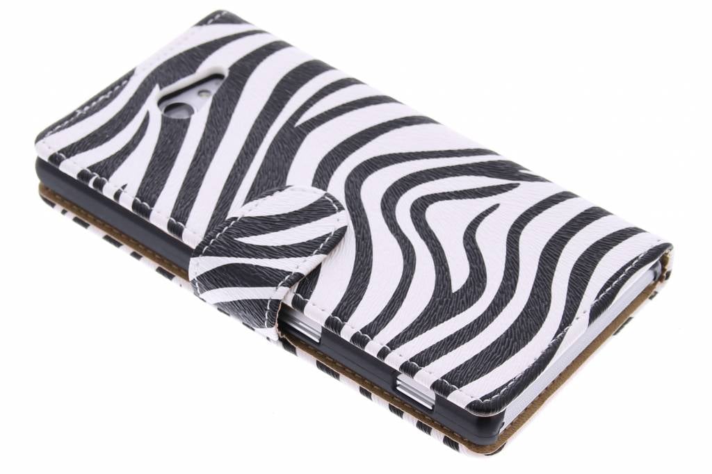 Image of Zebra booktype hoes voor de Sony Xperia M2 (Aqua)