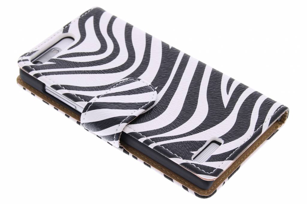 Image of Zebra booktype hoes voor de Huawei Ascend G6